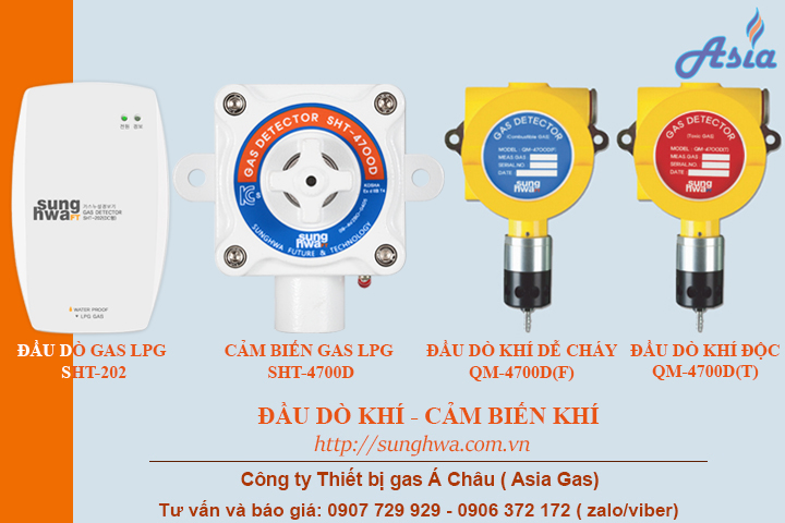 Đầu báo khí gas tự ngắt gas Hàn Quốc Sunghwa