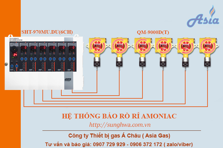 Máy đo nồng độ NH3 cảnh báo nguy hiểm Sunghwa