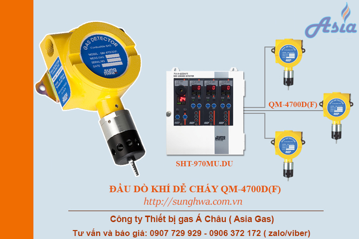 Sensor cảm biến báo rò rỉ khí Hydro, Metan, Axetylen, Etylen QM-4700D(F)